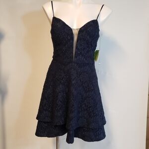 green emerald velvet dress Ellie Formal Damask Sequin Mini Dress